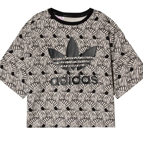 zebra print adidas shirt